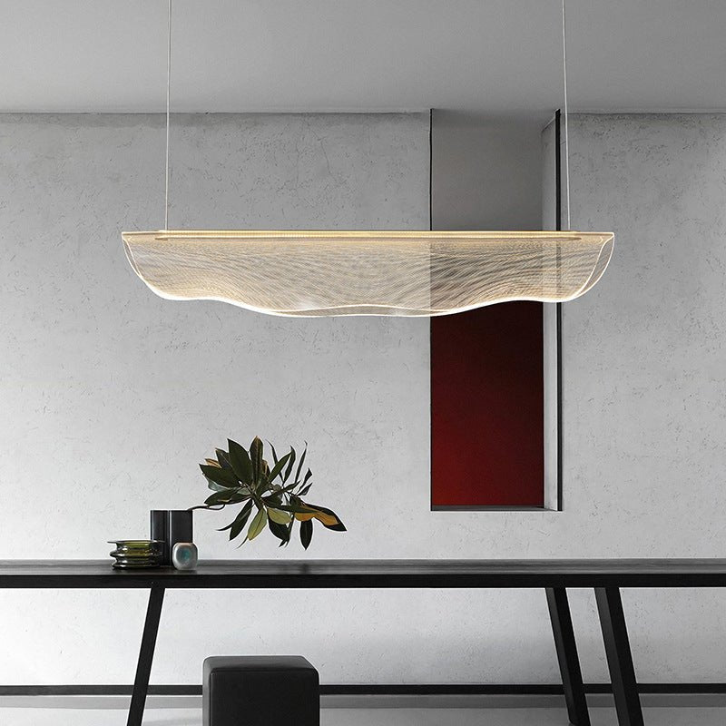 Aurora Strip Linear Chandelier | N - Lighten | Built - in LED for Dining & Kitchen Islands - N - Lighten