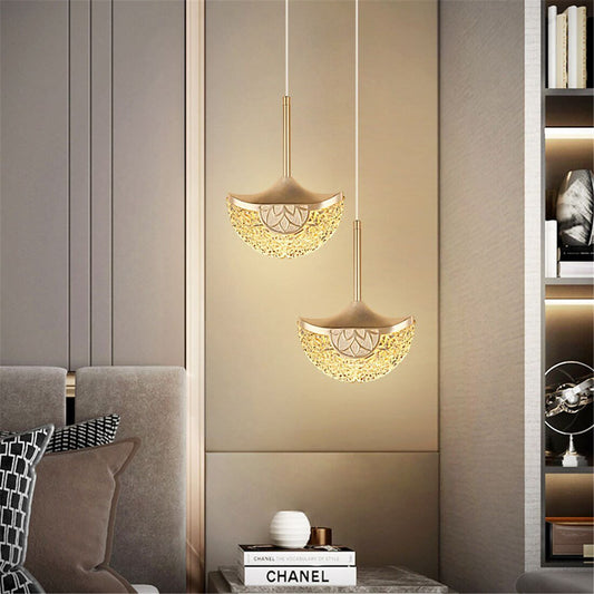 Aurum Prism Pendant Light | N - Lighten | Acrylic LED for Bedroom & Dining - N - Lighten