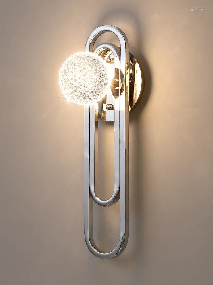 Carmont Silver Wall Lamp | N - Lighten | Multi - Color LED for Living Room & Bedroom - N - Lighten