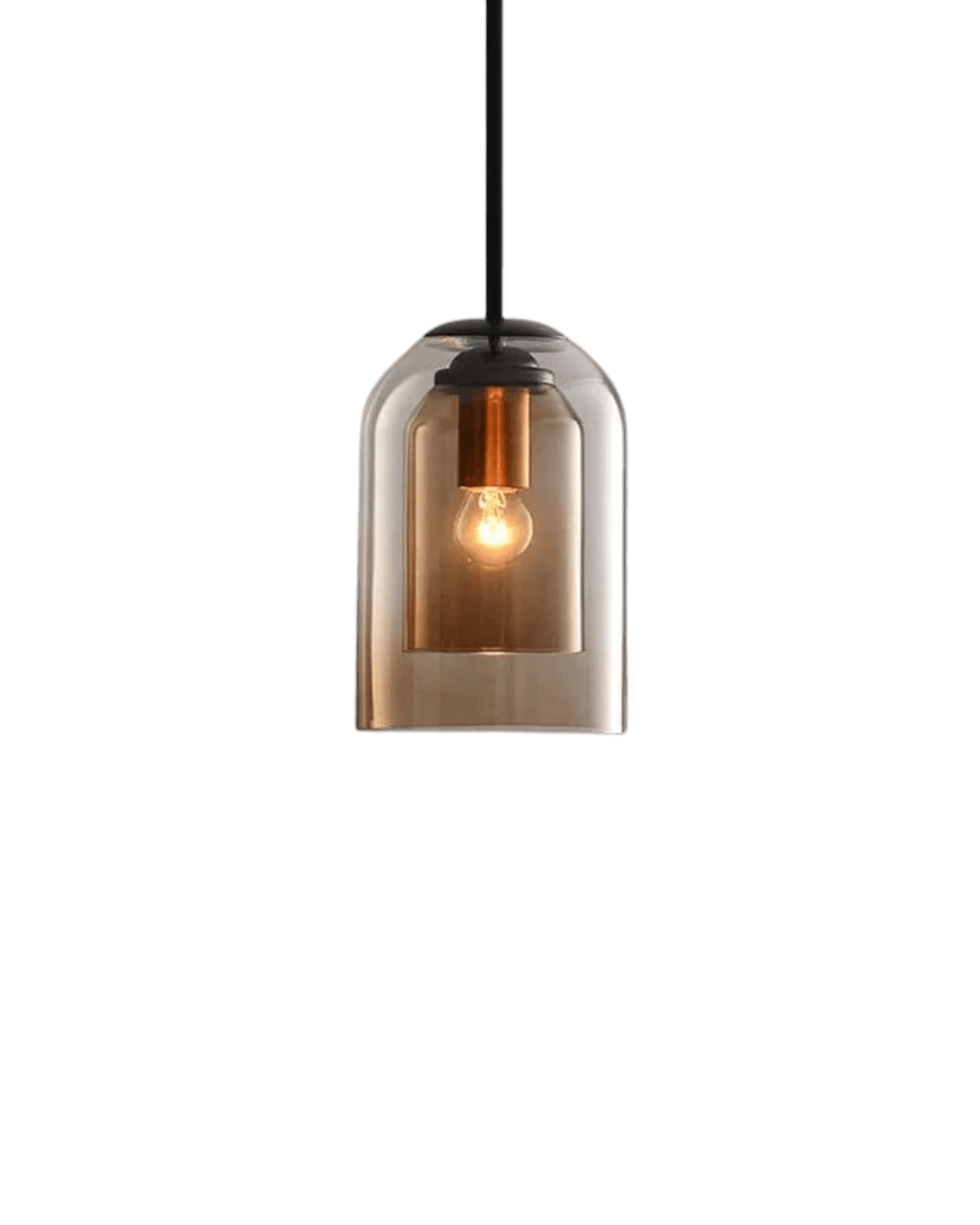 Clairveau DuoGlass Wall Lamp | N - Lighten | Amber & Smoke Glow for Bedroom & Hallway - N - Lighten