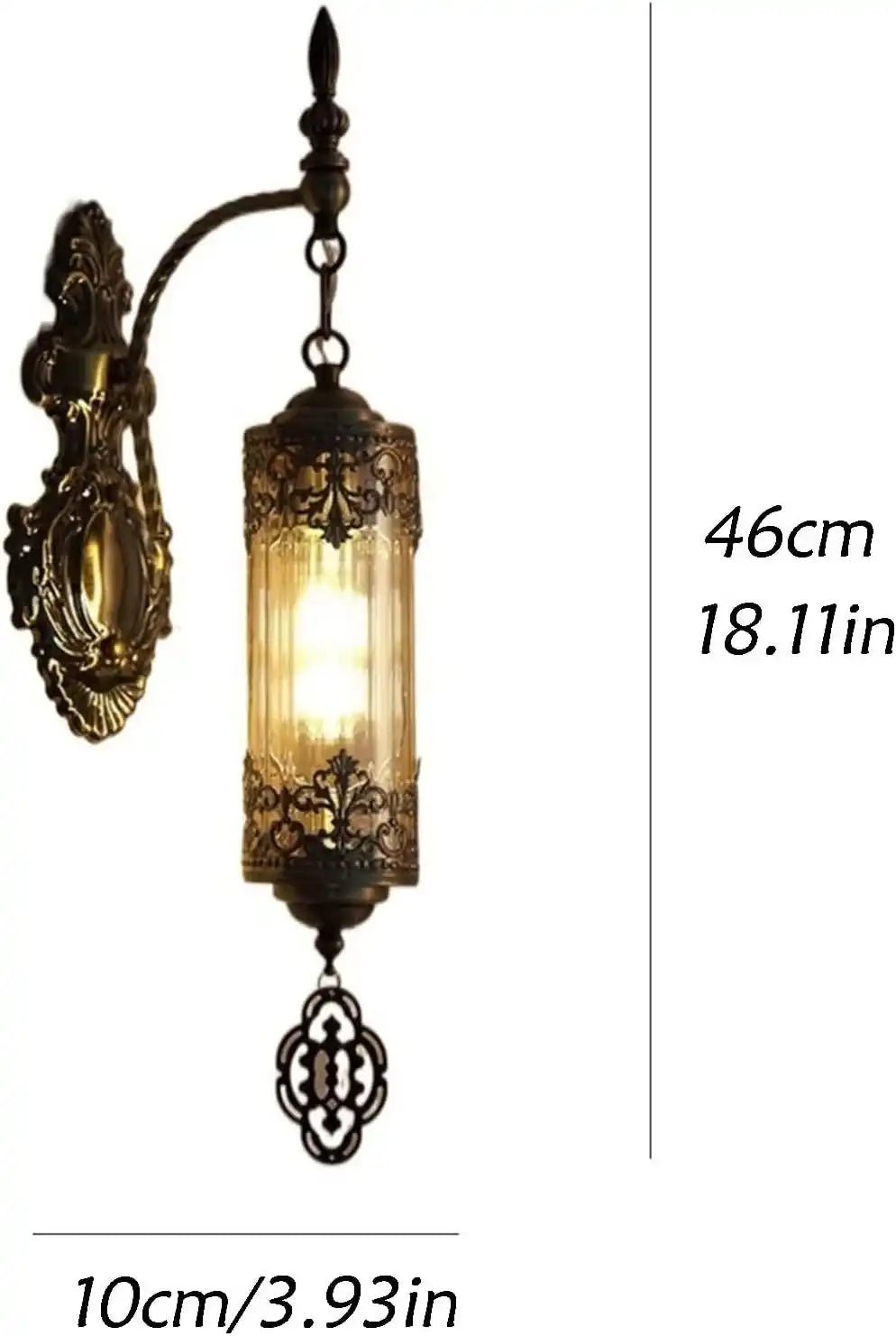Corridor Glow Iron Wall Lamp | N - Lighten | Glass Shade for Staircase & Hallways - N - Lighten