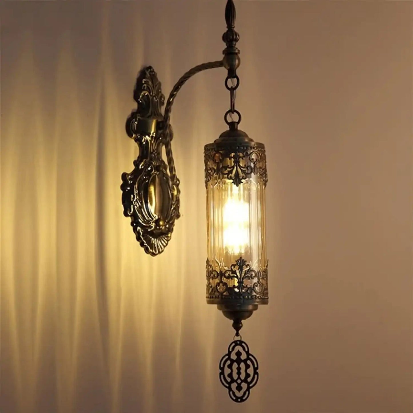 Corridor Glow Iron Wall Lamp | N - Lighten | Glass Shade for Staircase & Hallways - N - Lighten