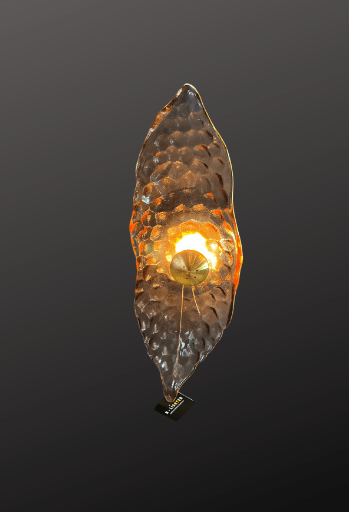 Eirenaios Wall Lamp | N - Lighten | Rose Gold Irregular Glass Plate for Bedroom & Living - N - Lighten