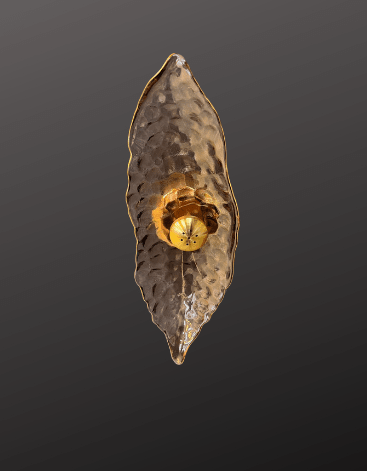 Eirenaios Wall Lamp | N - Lighten | Rose Gold Irregular Glass Plate for Bedroom & Living - N - Lighten