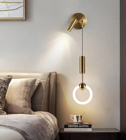 Gold Bedside Hanging Light