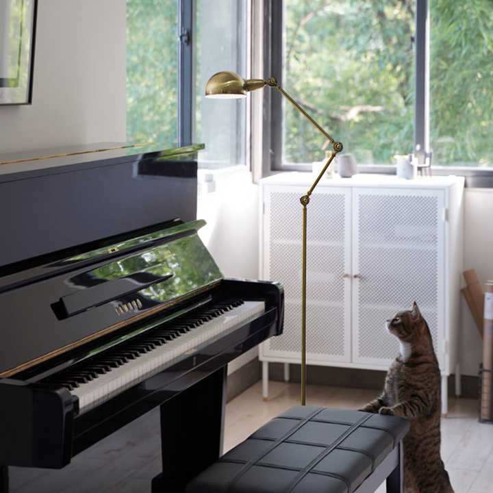 ForgeLine Floor Lamp | N - Lighten | Industrial Reading Light for Study & Bedroom - N - Lighten