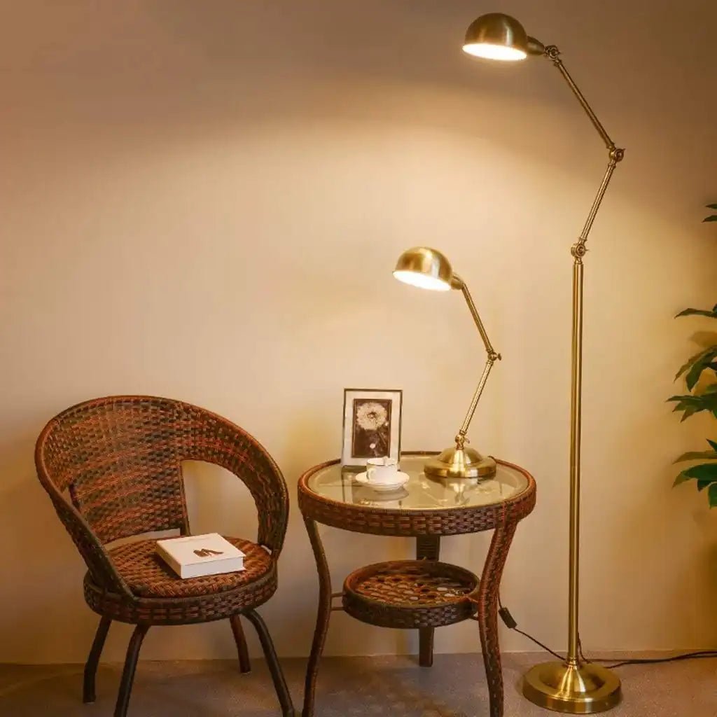 ForgeLine Floor Lamp | N - Lighten | Industrial Reading Light for Study & Bedroom - N - Lighten