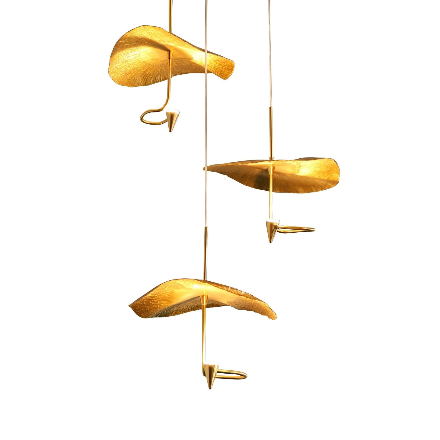 Lotus Aura Chandelier | N - Lighten | Lotus - Leaf Silhouette for Foyer & Dining - N - Lighten