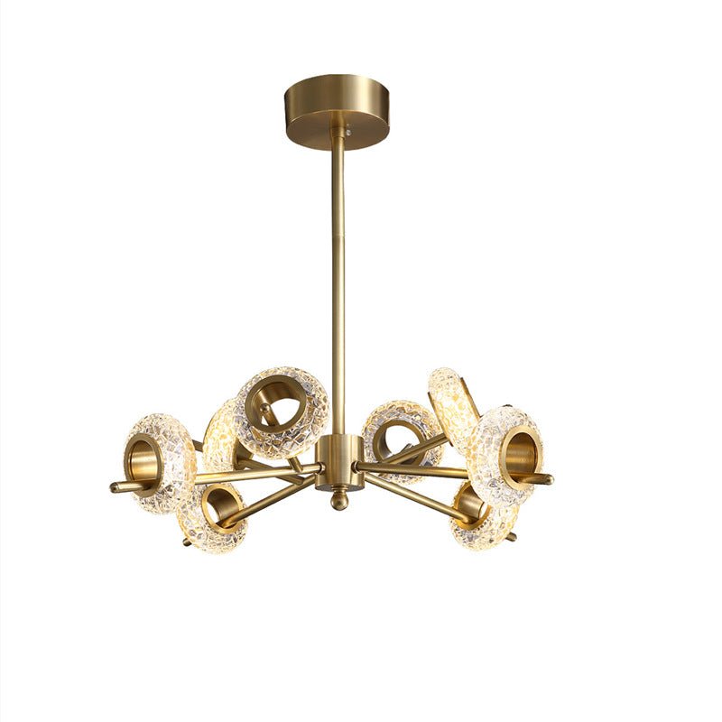 Monochrome Arcline LED Chandelier | N - Lighten | Minimalist acrylic for living & dining rooms - N - Lighten