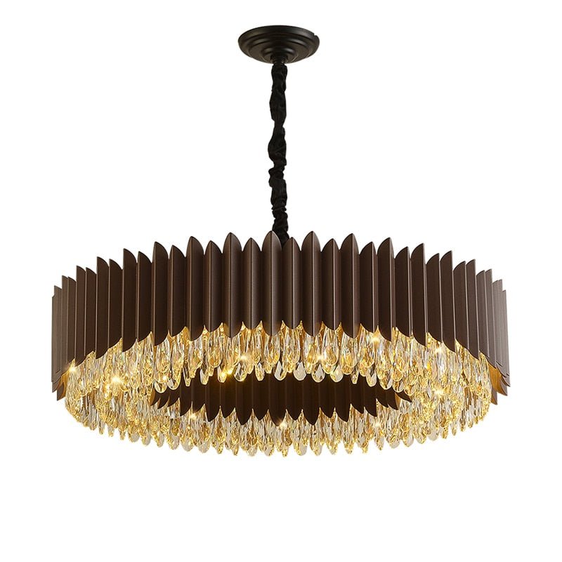 Noir Aurora Crystal Chandelier | N - Lighten | Built - in LED for Living & Dining - N - Lighten