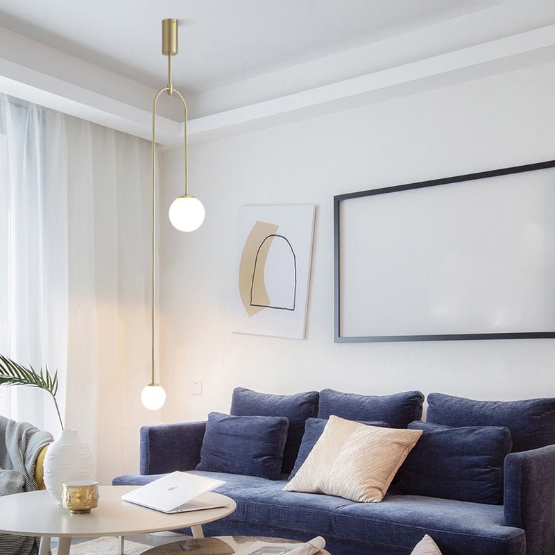 Nordic Orb Pendant Light | N - Lighten | Glass Globe Design for Bedroom & Dining - N - Lighten