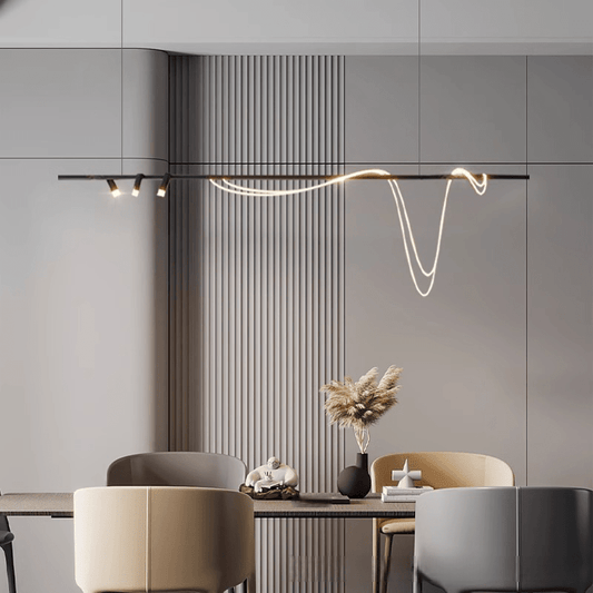 Obsidian Beam Tube Chandelier | N - Lighten | Built - in LED for Living & Dining - N - Lighten