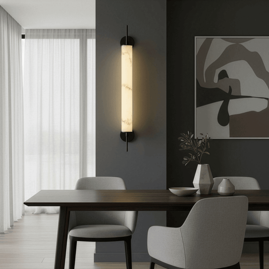 Purestone Pillar Wall Lamp | N - Lighten | Marble Glow for Bedside & Hallways - N - Lighten