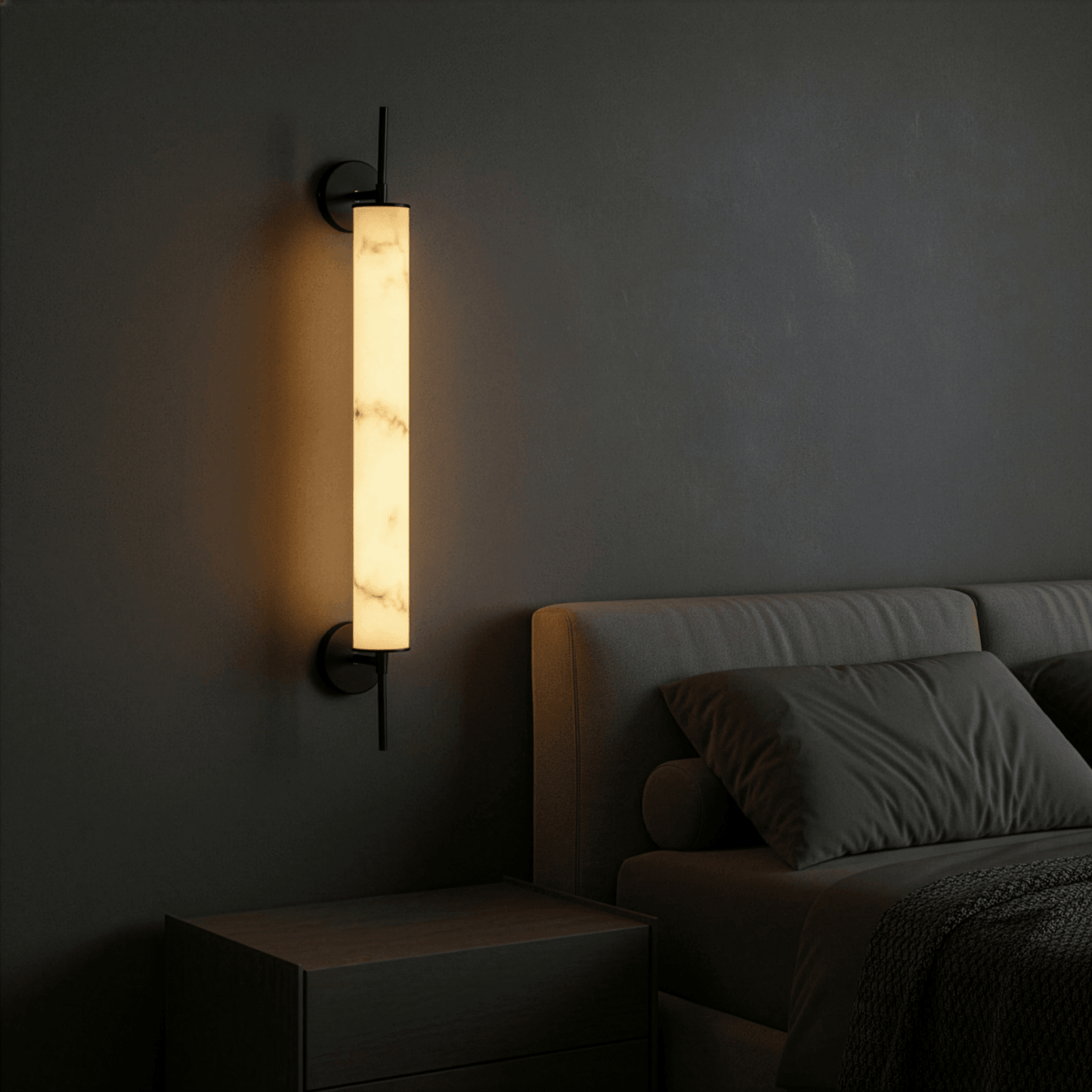 Purestone Pillar Wall Lamp | N - Lighten | Marble Glow for Bedside & Hallways - N - Lighten