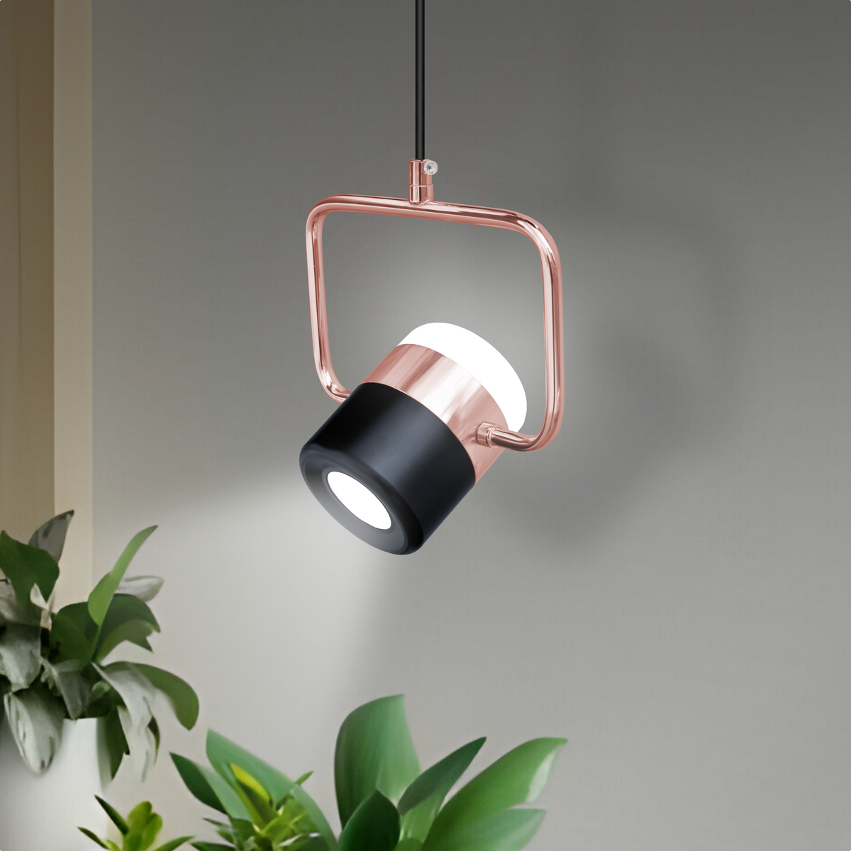 Pharos metal pendant lamp side angle N-Lighten