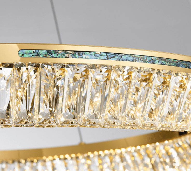 Shell Halo Ring Chandelier | N - Lighten | Luxury LED for Living & Dining - N - Lighten