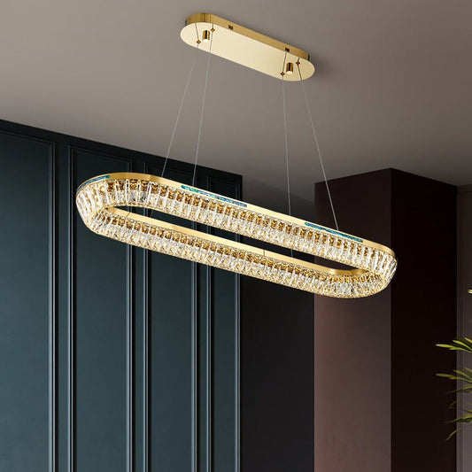 Shell Halo Ring Chandelier | N - Lighten | Luxury LED for Living & Dining - N - Lighten