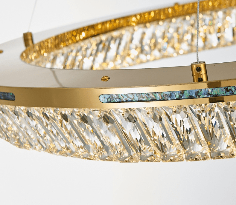 Shell Halo Ring Chandelier | N - Lighten | Luxury LED for Living & Dining - N - Lighten
