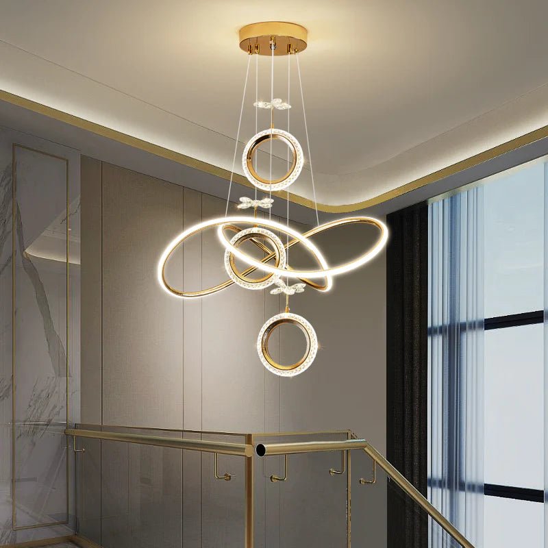 TriArc Chandelier | N - Lighten | 3 - in - 1 LED for Living Room, Bedroom & Hall - N - Lighten