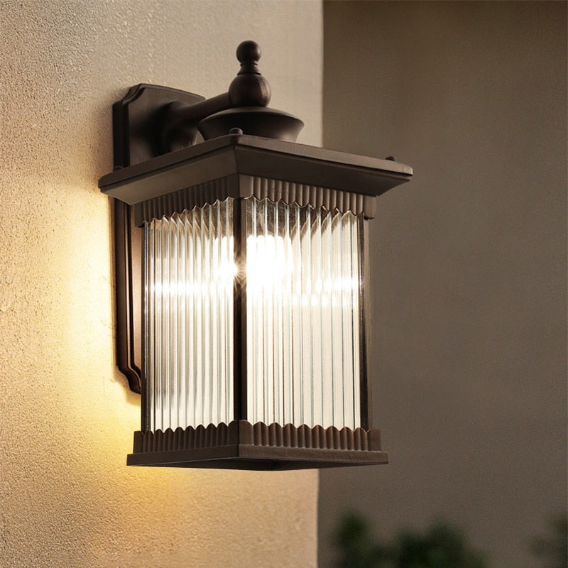 Antique Outdoor Wall Lamp outdoor wall lamp antique finish N-Lighten angled view