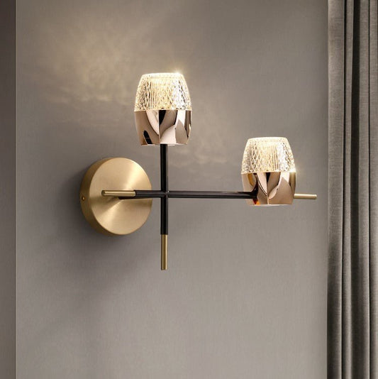 XV Luxury Gold Wall Lamp | N - Lighten | Built - in LED for Bedroom & Living Room - N - Lighten