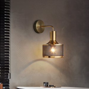 N-Lighten Golden Vintage LED Wall Lamp for Bedside Livingroom Wall Sconce