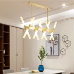 Modern Gold Acrylic Lampshade chandelier