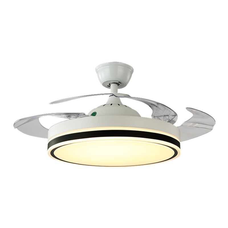 Modern style stereo invisible fan LED Chandelier for living room dining room bedroom ceiling fan light