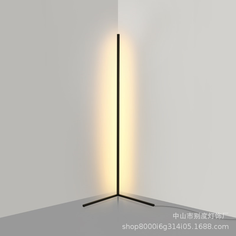 Modern bedroom living room remote control RGB simple colorful LED strip corner floor lamp