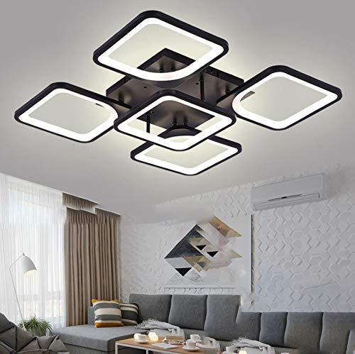 Light Square Brown Body Modern LED Chandeliers Ring