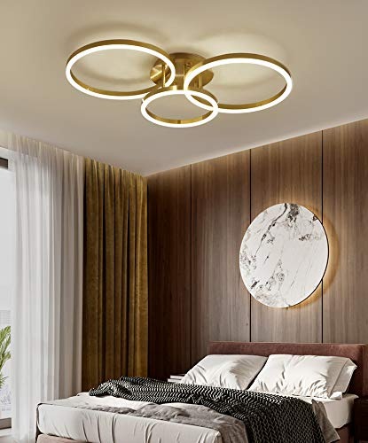 Golden LED ring Low height Ceiling Lamp