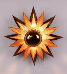 Antique Gold Mild Steel Wall Light