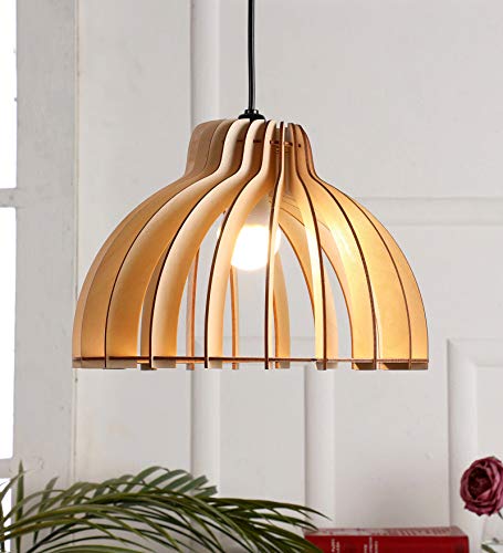 N-Lighten Cosmo Dome Shape Light Premium Wooden Ceiling Hanging Pendant lamp.