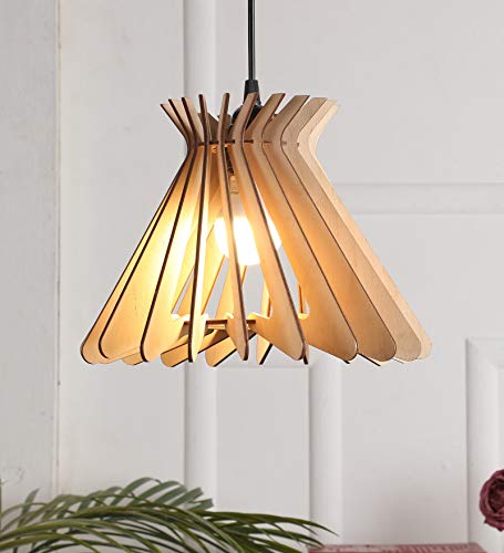 N-Lighten Smart Cosmo Series Wooden Ceiling Hanging Pendant Lamp (Spiral)
