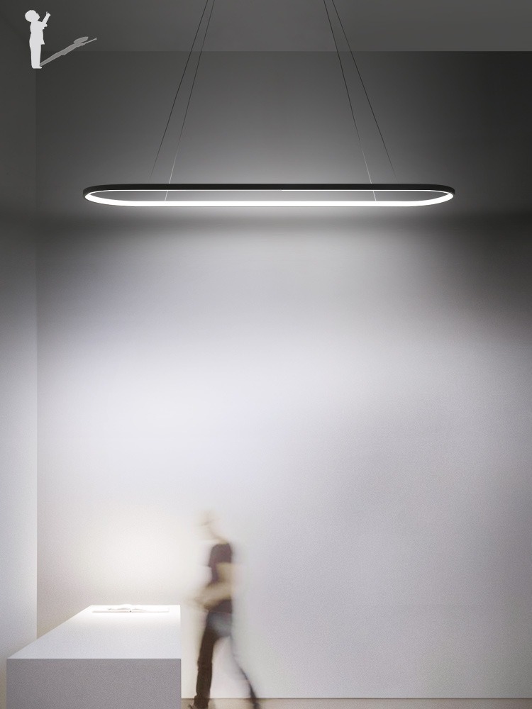 Minimalistic ceiling oval saturn ring chandelier