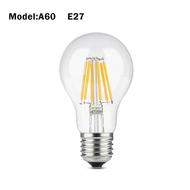 LED Lamp Edison Light Bulb Vintage Decoration E27 E14 220V COB LED Filament lamp Retro Candle light Replace Incandescent Bulbs|Incandescent Bulbs| – A60 9