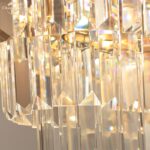 Modern Rectangle Crystal Chandeliers Lighting American Style LED Metal Lustre Lamp for Living Room Bedroom Dining Room 6