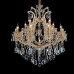 Modern Iron & Crystal Chandelier Clear Golden LED Chandeliers Pendant Lamp Hanging Light for Living Dining Room Home Decoration 4