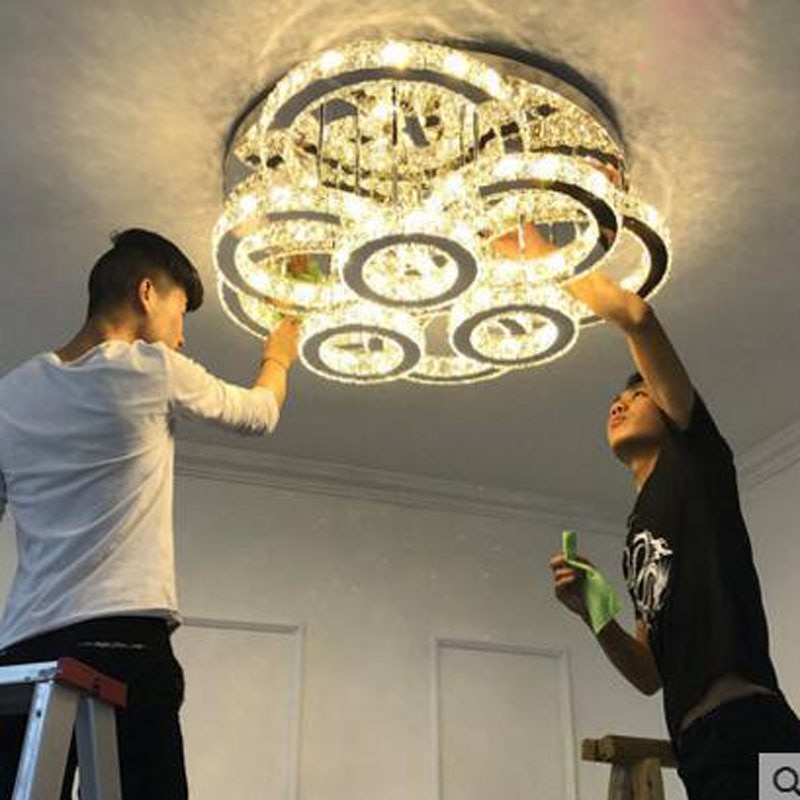 Circular ceiling lamp led creative crystal lamp Chandelier 4