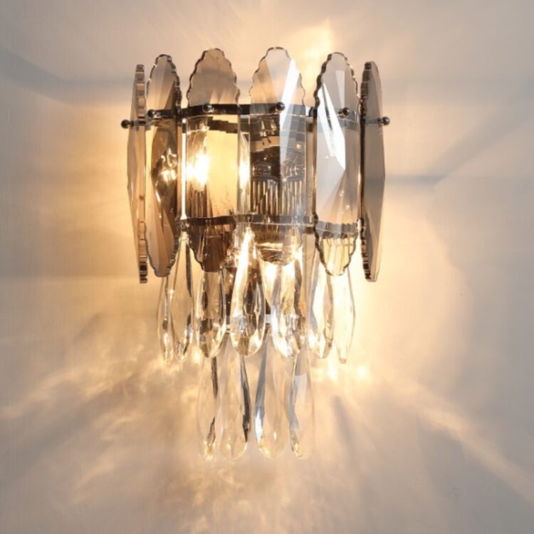 Modern Crystal LED Wall Lamp Home Deco Gold Metal Living Room Bedroom Aisle Wall Sconce E14 G9 Bulb Surface Mount Dropshipping