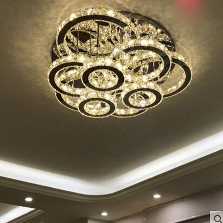 Circular ceiling lamp led creative crystal lamp Chandelier