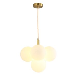 Nordic Chandelier All Copper Living Room Lamp Simple Creative Dining Room Bedroom Lamp Decoration Home Atmospheric Ball Lamp 2