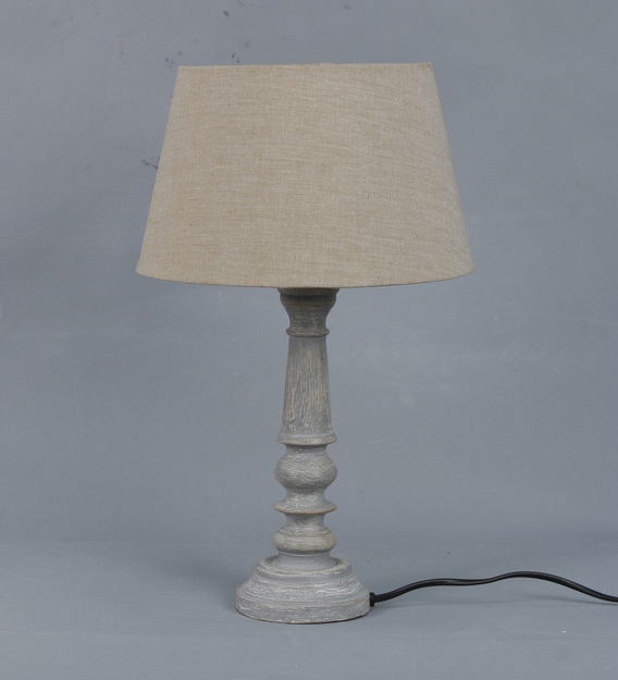 N-Lighten Jumilla Beige Table Lamp with Grey Base