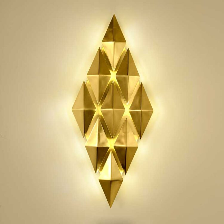 Luxury Gold Metal Led Wall Lamp Wall Scones Lamp