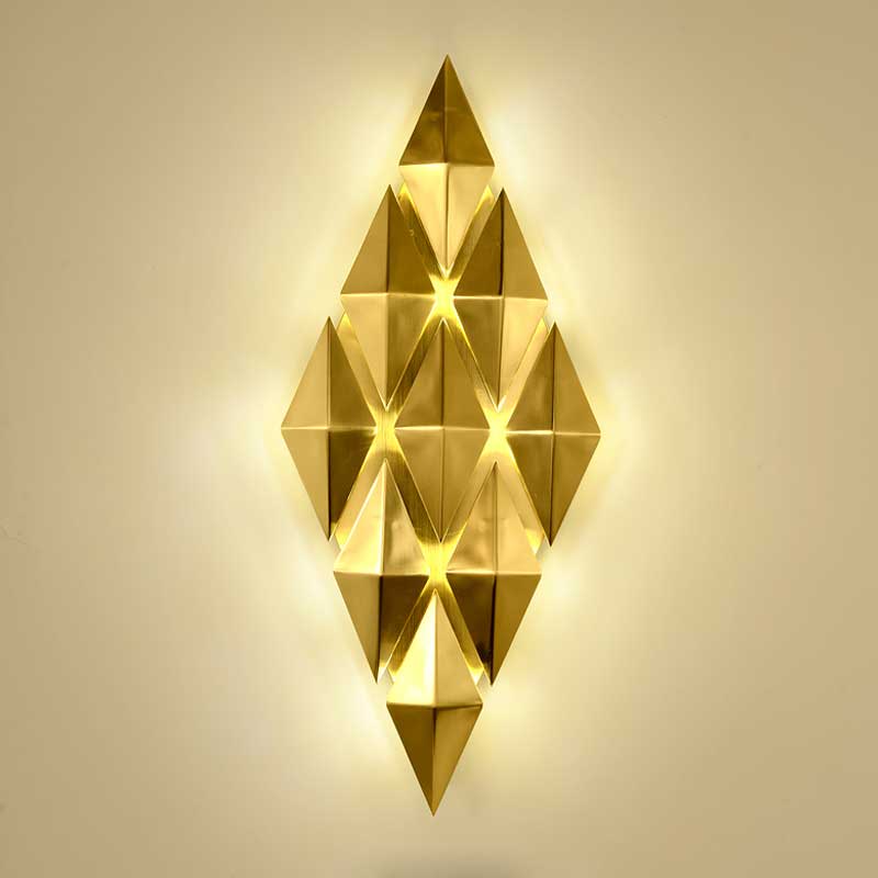 Luxury Gold Metal Led Wall Lamp Wall Scones Lamp