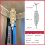 Large Classic Crystal Spiral Crystal Staircase Chandelier 6