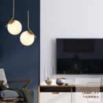 Nordic Glass ball pendant lights living room pendant lamp 6