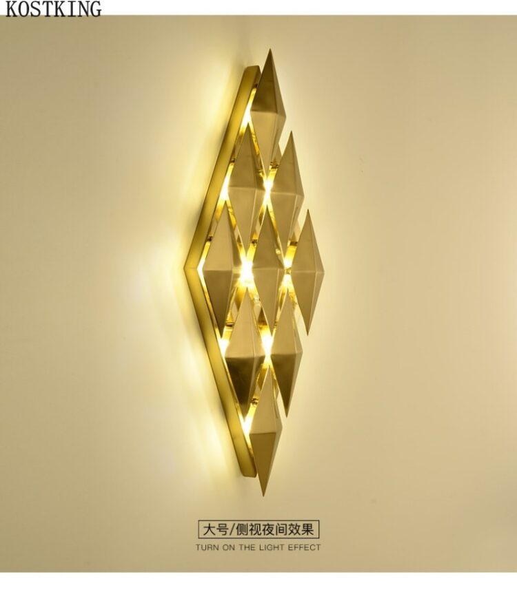Luxury Gold Metal Led Wall Lamp Wall Scones 17