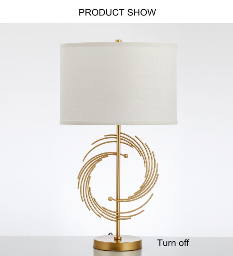 Modern Simple LED Table Lamp Lighting Bedroom Bedside Lamp Metal Gold Fashion Desk Light E27 Lamp Art Home Deocration Desk Light 18