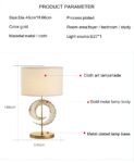 Modern Simple LED Table Lamp Lighting Bedroom Bedside Lamp Metal Gold Fashion Desk Light E27 Lamp Art Home Deocration Desk Light 14